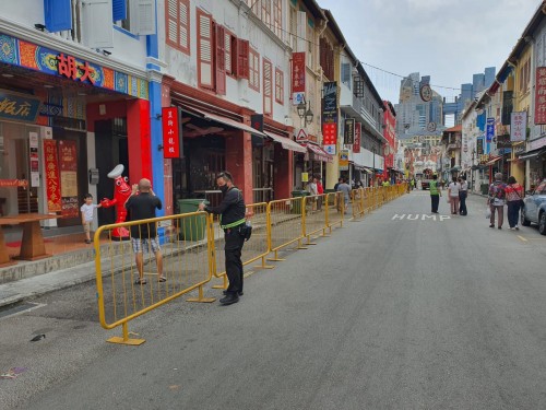 Chinatown CNY EVE 2021 Road Closure - Metal Barricade