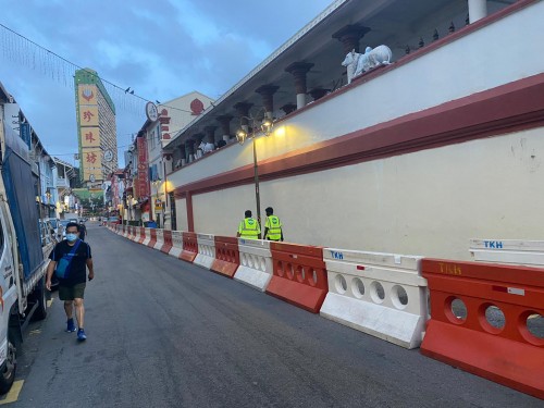 Chinatown CNY EVE 2021 Road Closure - Water Barrier