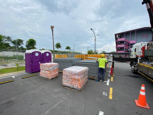 Covid-19 Deployment @ Dormitory - Temporary High Fencing 1